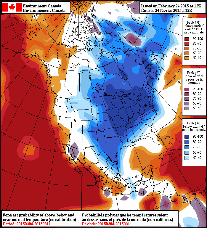 NAEFS 8-14 Day Temperature Anomaly Outlook