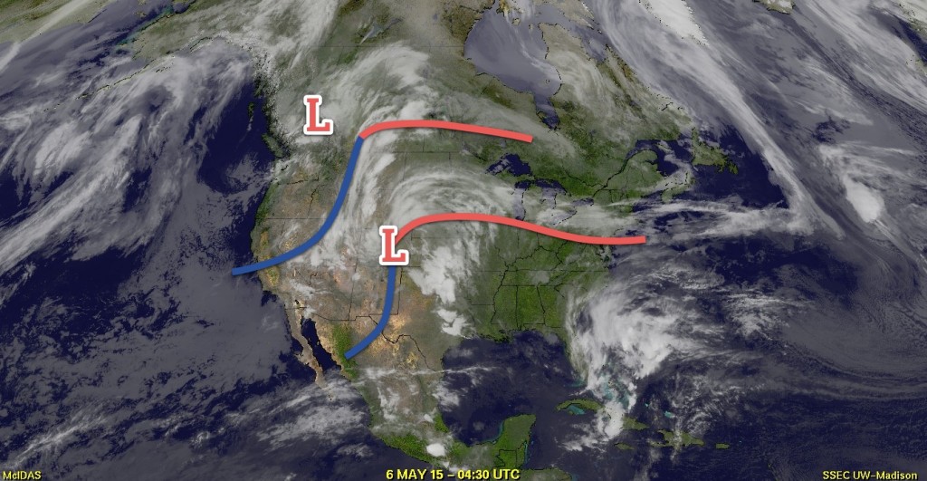 Imagery of Developing Colorado Low
