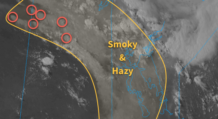 Smoke over SK & MB - June 28, 2015