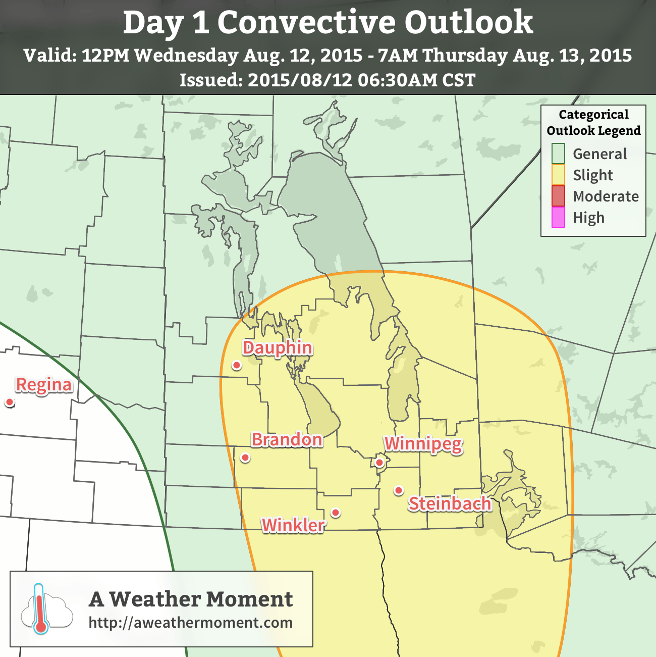 AWM Day 1 Convective Outlook for August 12, 2015