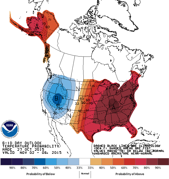 CPC 6-10 Day Temperature Outlook