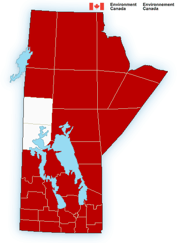 Environment Canada's extreme cold warning issued Thursday afternoon.