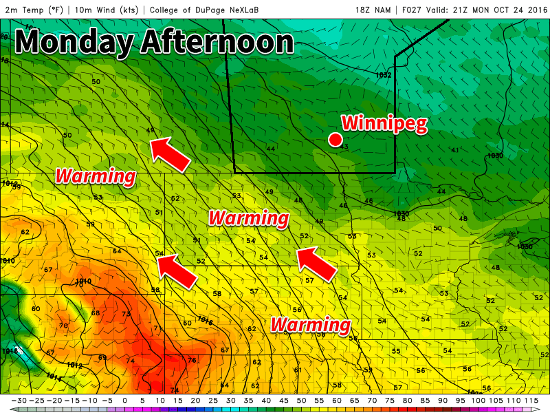 Mild but cloudy conditions are expected in southern Manitoba today.