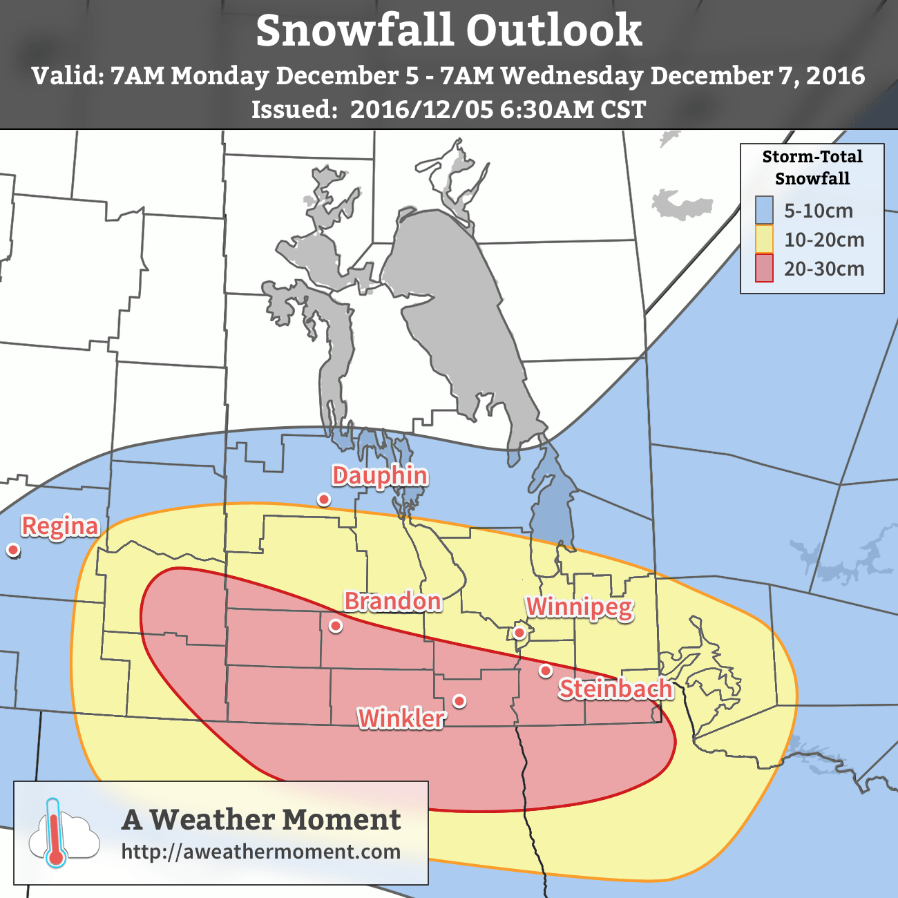 Expect storm-total snowfall accumulations by Wednesday morning.