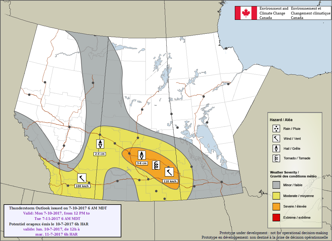 PASPC Thunderstorm Outlook valid 12PM Monday July 7 to 6AM Tuesday July 11, 2107