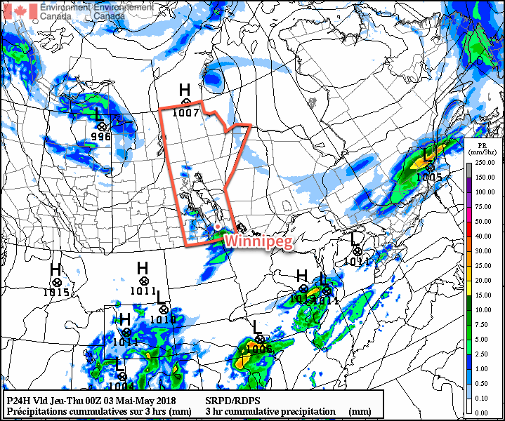 Showers will move across the Red River Valley later this afternoon