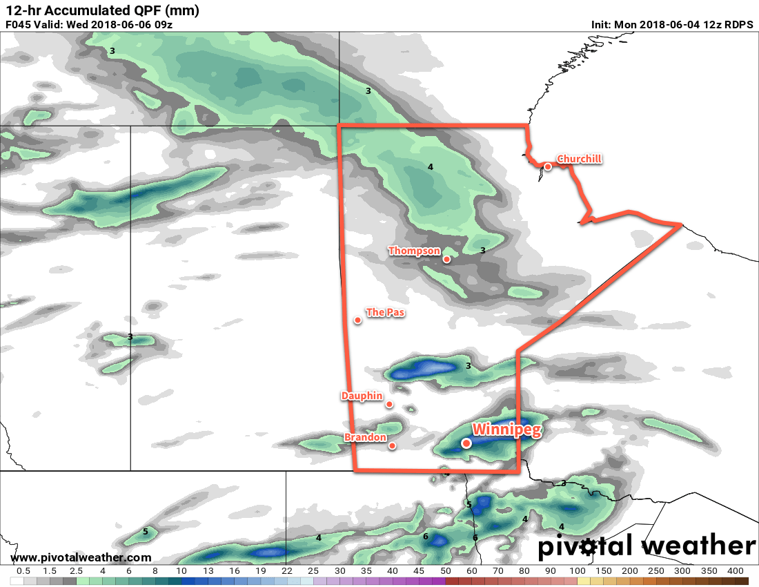 RDPS 12hr. QPF Forecast valid 09Z Wednesday June 6, 2018