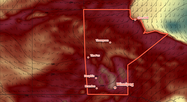 GDPS 2m Temperature Forecast valid 18Z Friday August 3, 2018