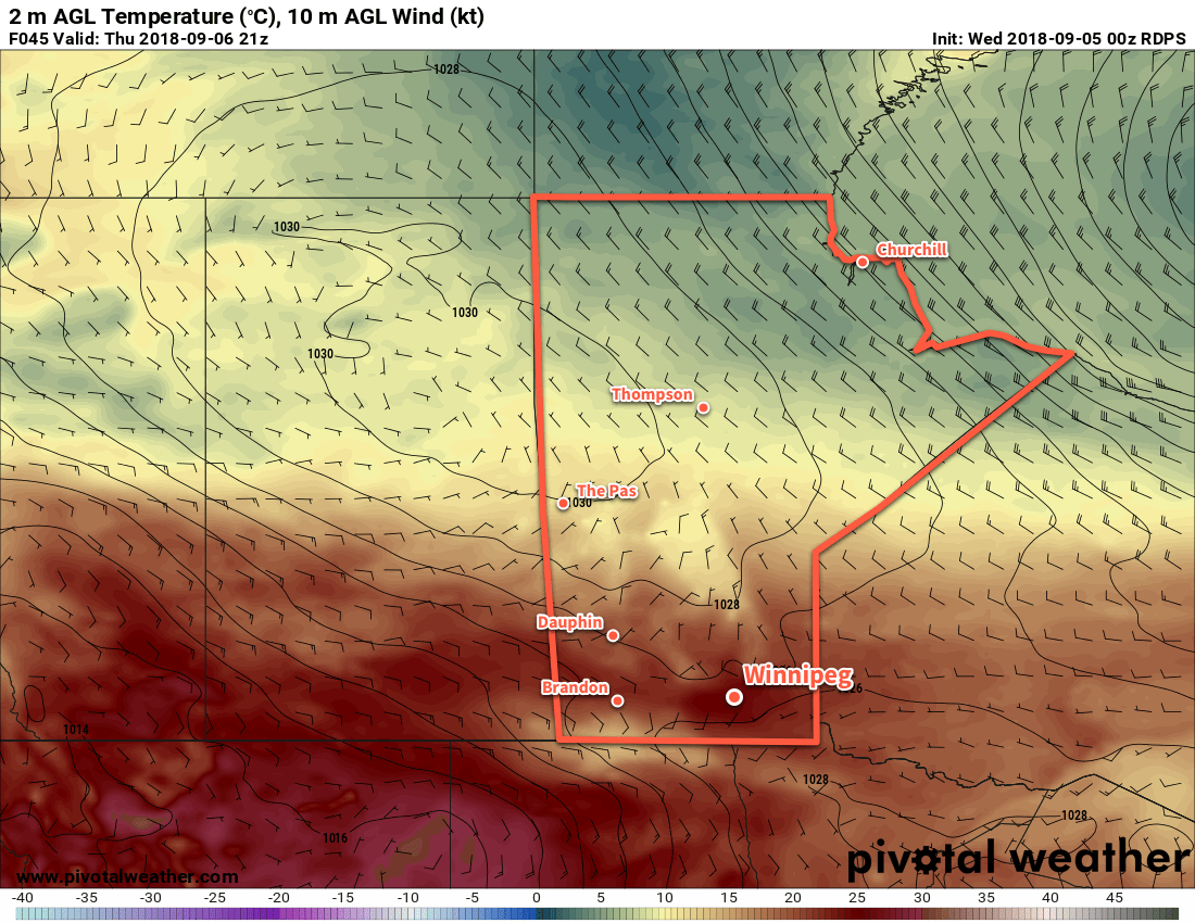 Near-seasonal temperatures will return to the region on Thursday