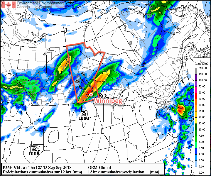 Forecast models have generally good agreement with the convective activity tonight, but amounts will likely be more variable than represented here.