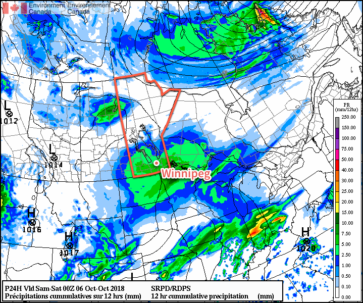 From snow in the southwest to rain in the southeast and a wintery mix between the two, southern Manitoba will see another wet day today.