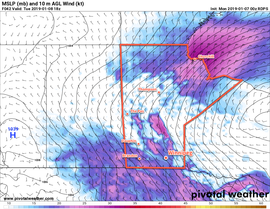 Moderate winds on Tuesday will usher in colder temperatures and support areas of blowing snow.