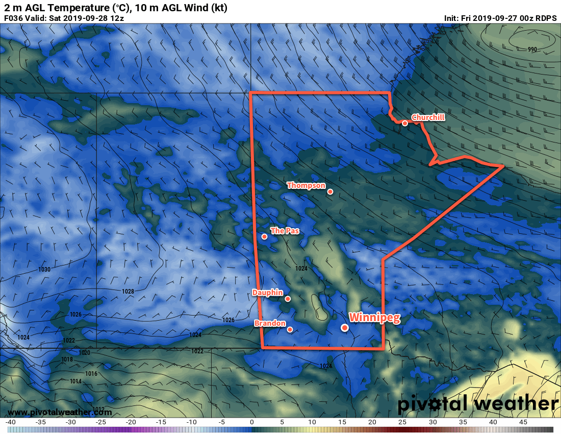 Much of southern Manitoba will see frost tonight as temperatures drop below 0°C early Saturday morning.