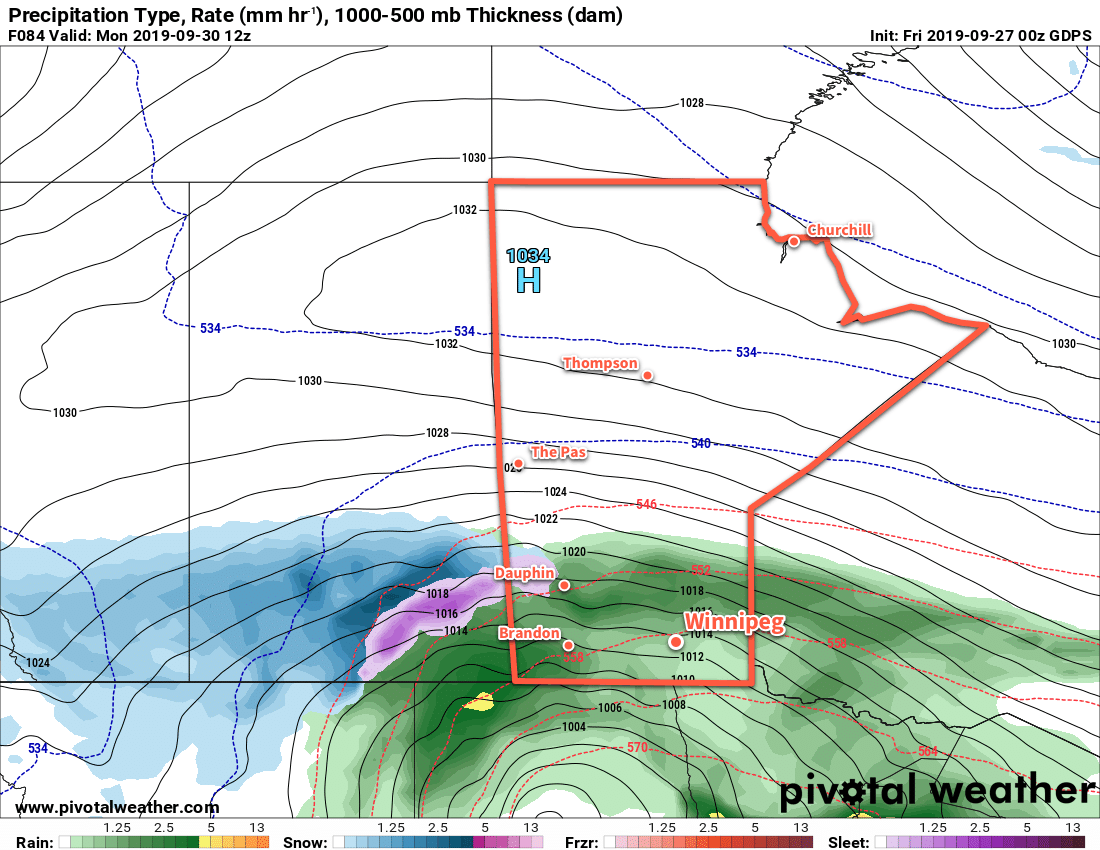 More rain is on the way for Manitoba on Sunday into Monday, but this fall storm will bring significant snow to portions of Saskatchewan and Alberta.