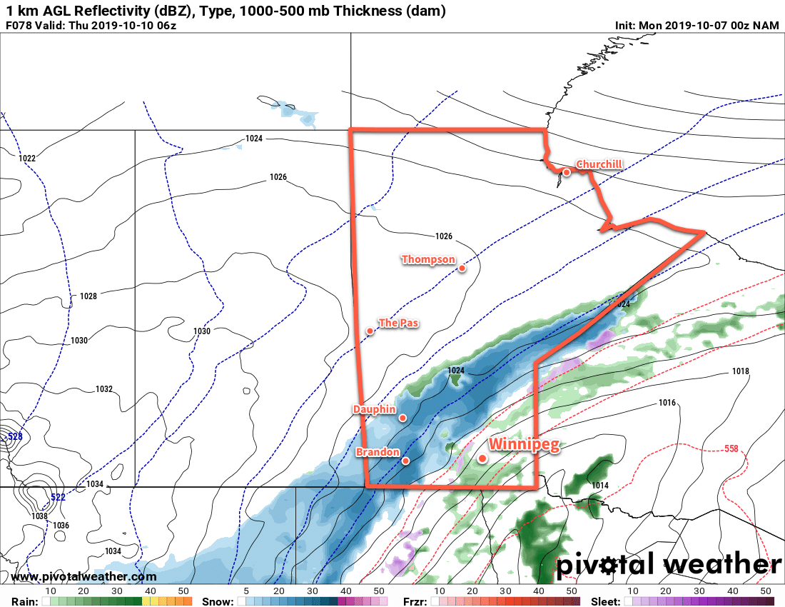 While the Red River Valley may see rain showers on Wednesday, snow will likely push into southwestern Manitoba and the Interlake region.